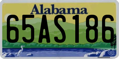 AL license plate 65AS186