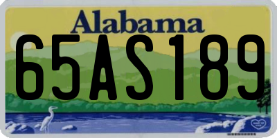 AL license plate 65AS189