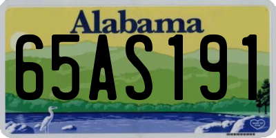 AL license plate 65AS191
