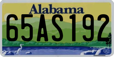 AL license plate 65AS192