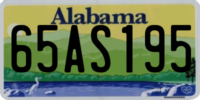 AL license plate 65AS195