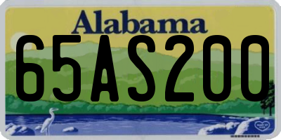 AL license plate 65AS200