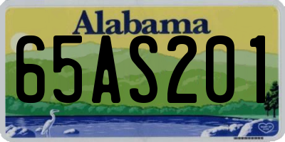 AL license plate 65AS201