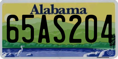 AL license plate 65AS204