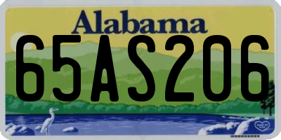 AL license plate 65AS206