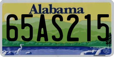 AL license plate 65AS215
