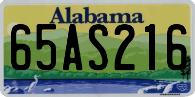 AL license plate 65AS216