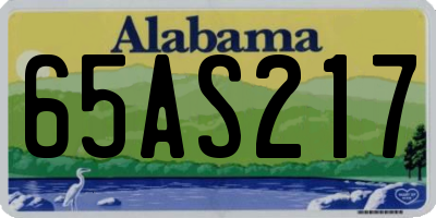AL license plate 65AS217