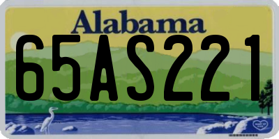 AL license plate 65AS221