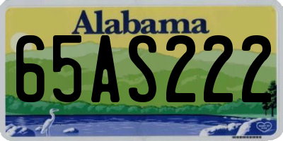 AL license plate 65AS222