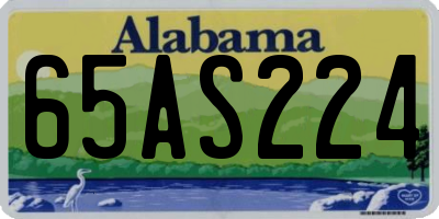 AL license plate 65AS224