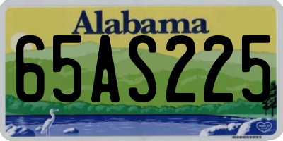 AL license plate 65AS225