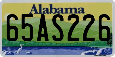 AL license plate 65AS226