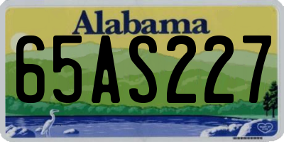 AL license plate 65AS227