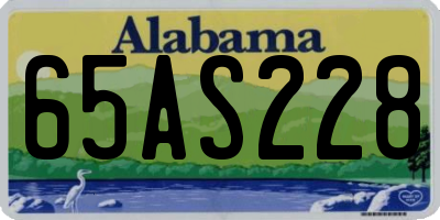 AL license plate 65AS228