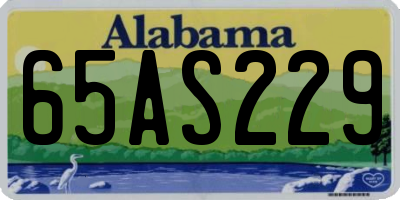 AL license plate 65AS229