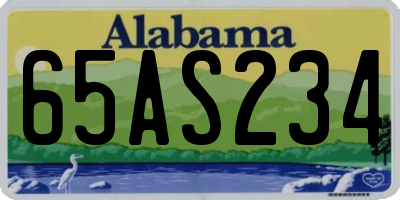 AL license plate 65AS234