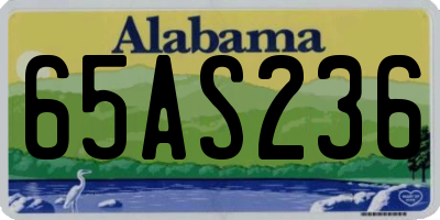 AL license plate 65AS236