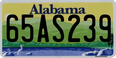 AL license plate 65AS239