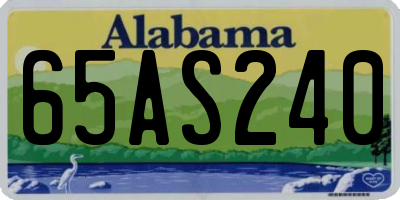 AL license plate 65AS240