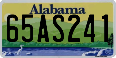 AL license plate 65AS241
