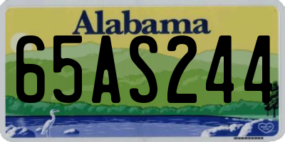 AL license plate 65AS244