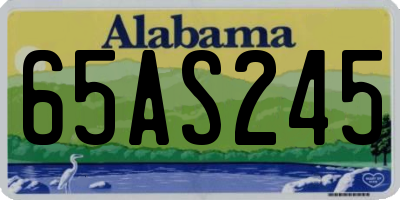 AL license plate 65AS245