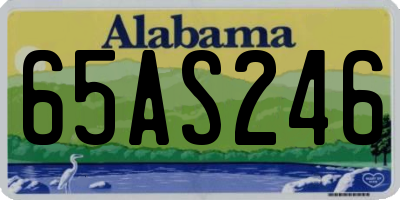 AL license plate 65AS246