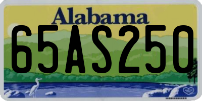 AL license plate 65AS250