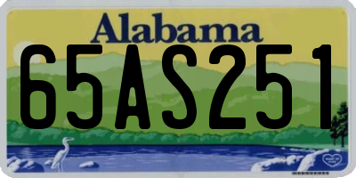 AL license plate 65AS251