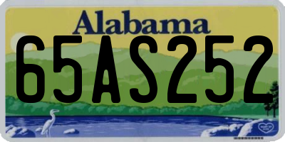 AL license plate 65AS252