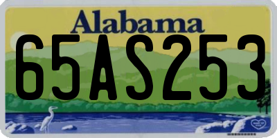 AL license plate 65AS253