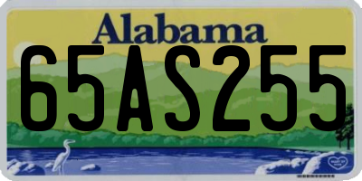 AL license plate 65AS255