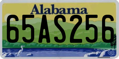 AL license plate 65AS256