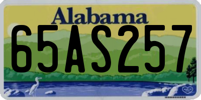 AL license plate 65AS257