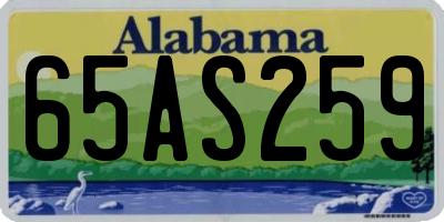 AL license plate 65AS259