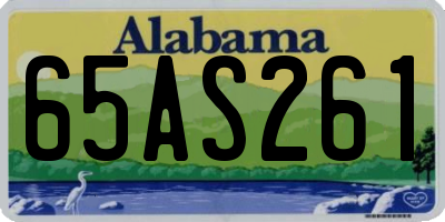 AL license plate 65AS261