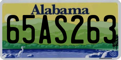 AL license plate 65AS263