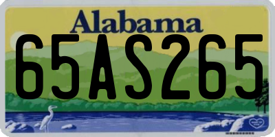 AL license plate 65AS265