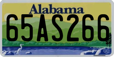 AL license plate 65AS266