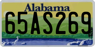 AL license plate 65AS269