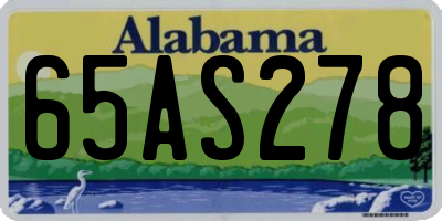 AL license plate 65AS278