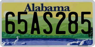 AL license plate 65AS285