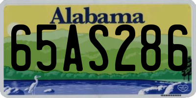 AL license plate 65AS286