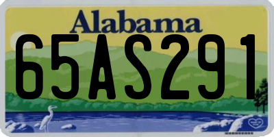 AL license plate 65AS291