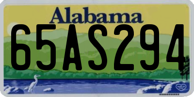 AL license plate 65AS294