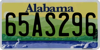 AL license plate 65AS296