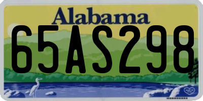 AL license plate 65AS298