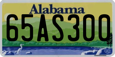 AL license plate 65AS300