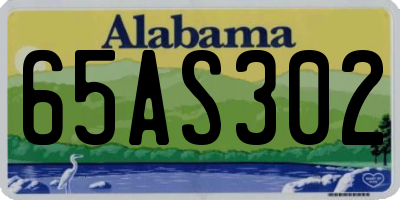 AL license plate 65AS302